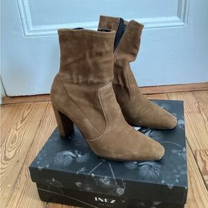 Inez Rye Suede Paz 90 Heel Boots womens 9